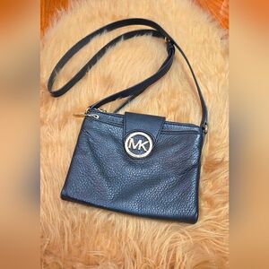 Michael Kors Black Leather Crossbody Bag